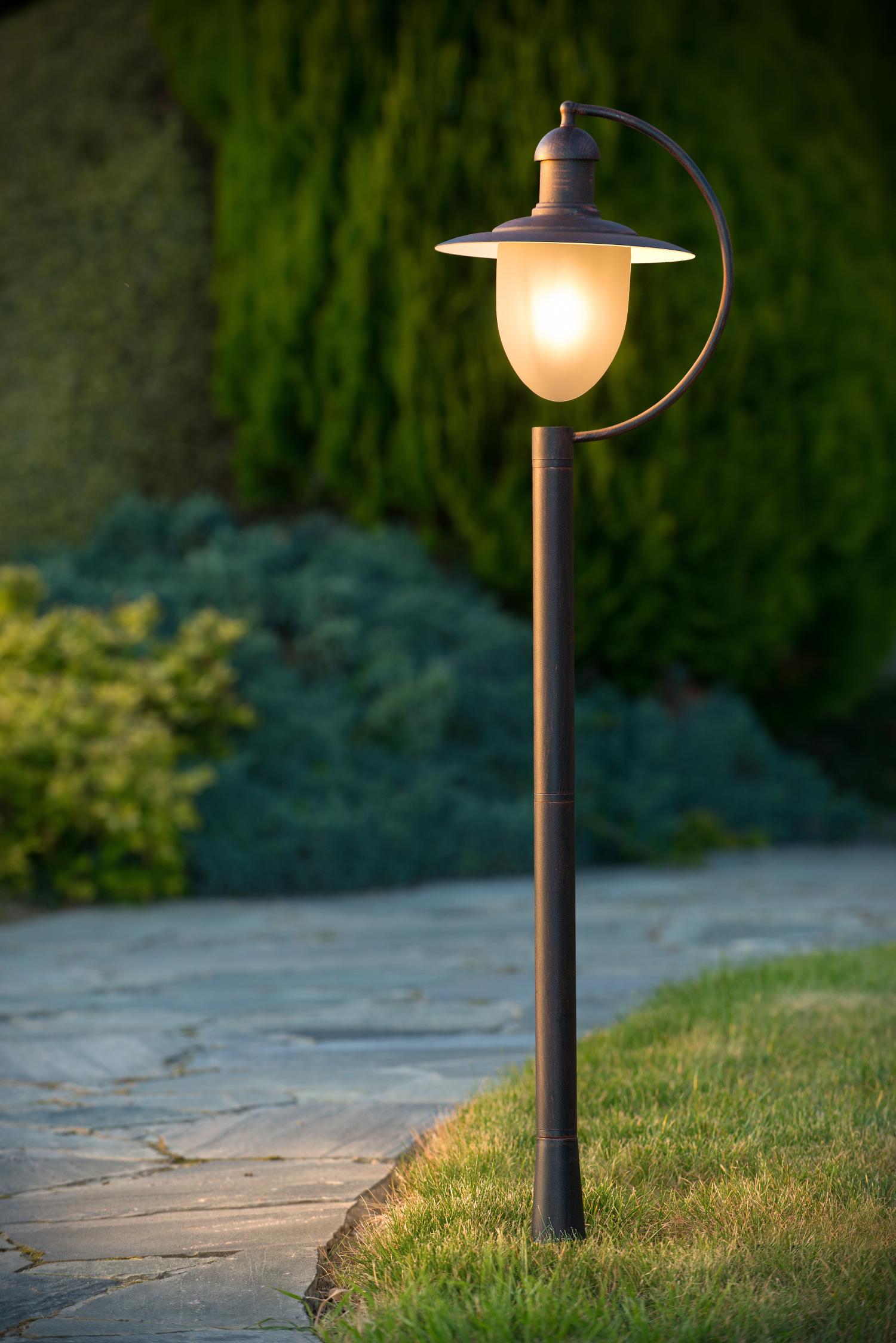 ARUBA - Lamp post - Ø 25 cm - 1xE27 - IP44 - Rust brown