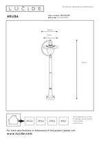 ARUBA - Lamp post - Ø 25 cm - 1xE27 - IP44 - Rust brown