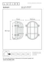 DUDLEY - Applique murale Intérieur/Extérieur - 1xE27 - IP65 - Or mat / Laiton