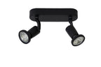 JASTER-LED - Spot plafonnier - LED - GU10 - 2x5W 2700K - Noir