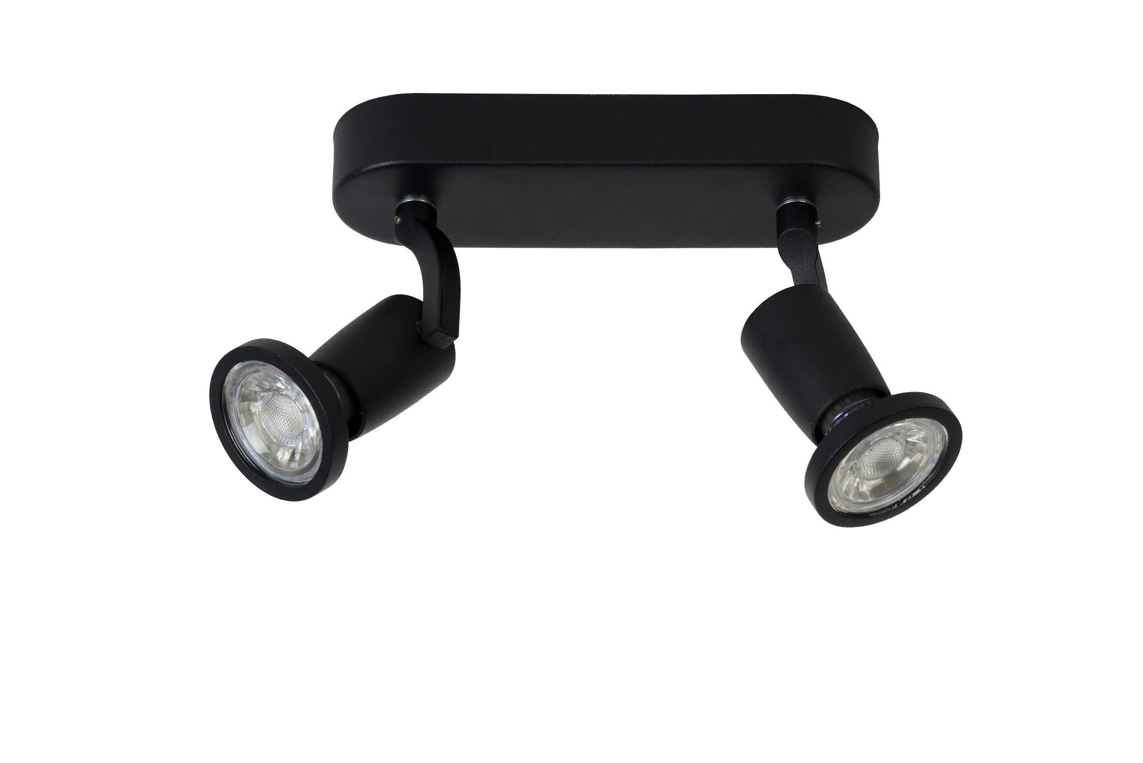 JASTER-LED - Spot plafonnier - LED - GU10 - 2x5W 2700K - Noir