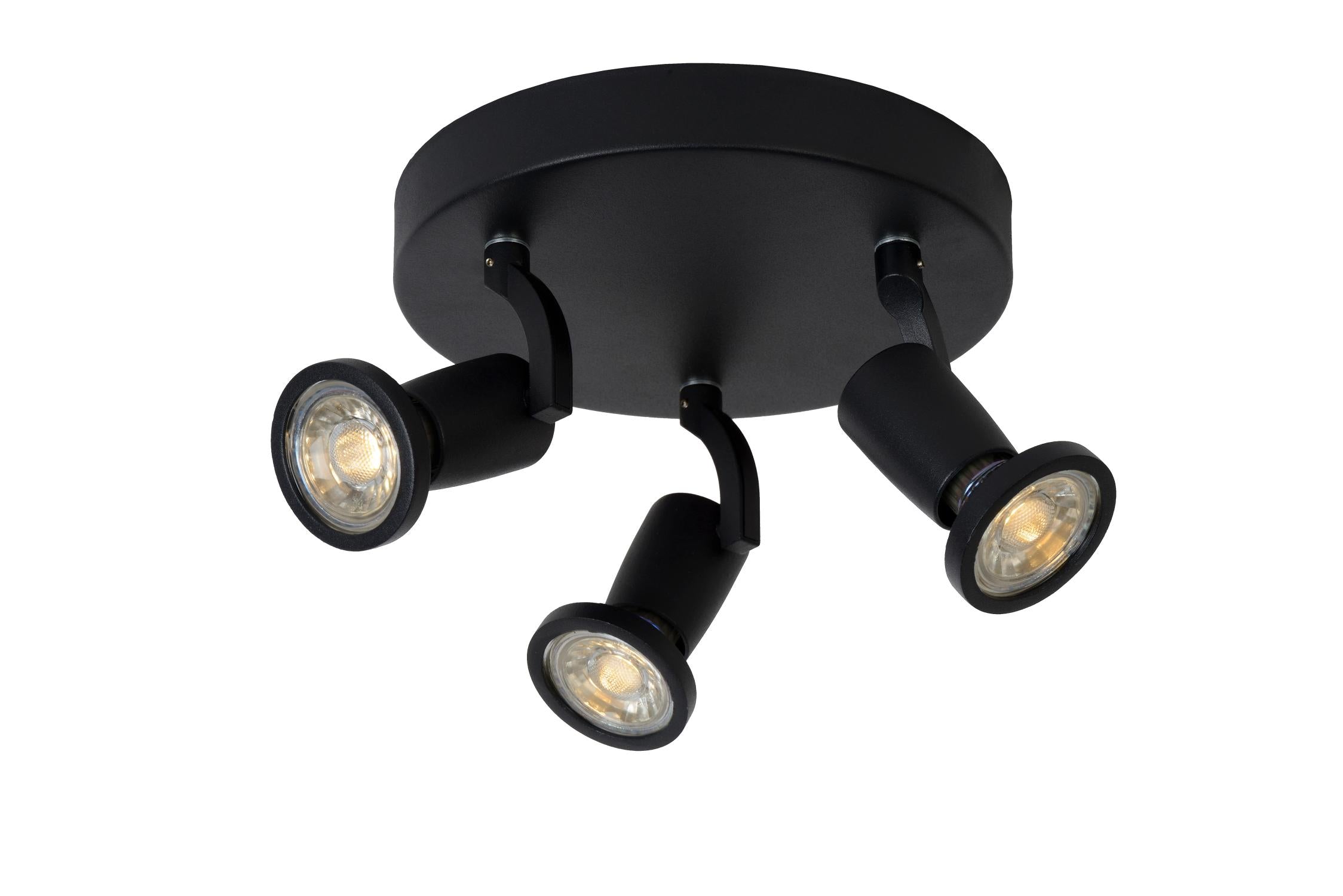 JASTER-LED - Plafondspot - Ø 20 cm - LED - GU10 - 3x5W 2700K - Zwart