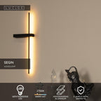 SEGIN - Applique murale - LED - 1x6W 2700K - Noir