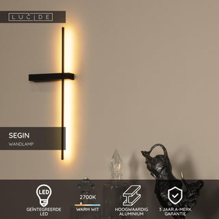 SEGIN - Applique murale - LED - 1x6W 2700K - Noir