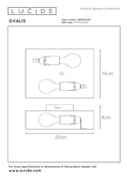 OVALIS - Wall light - 2xE14 - Black