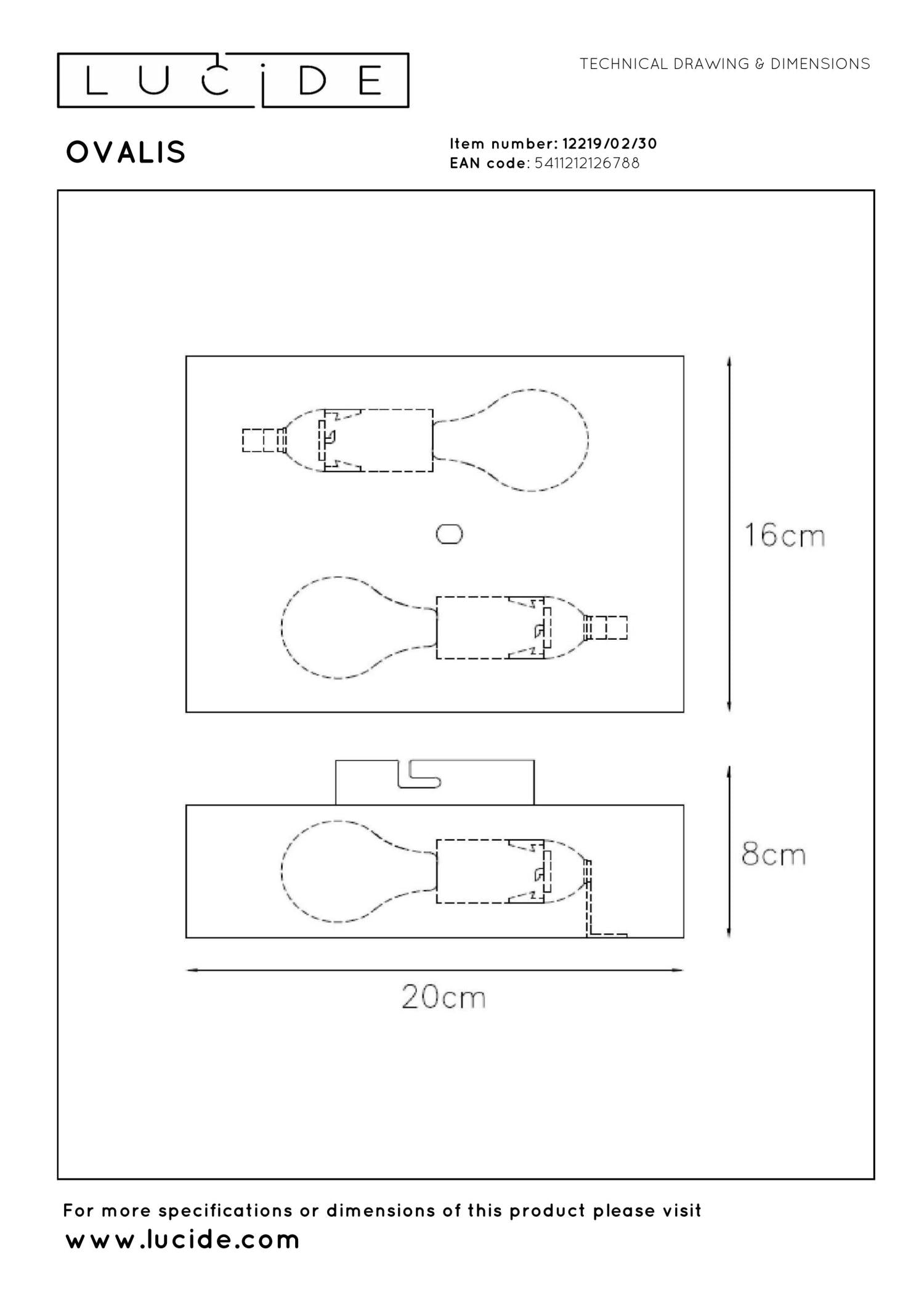 OVALIS - Wall light - 2xE14 - Black