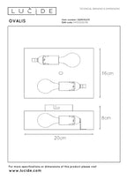 OVALIS - Applique murale - 2xE14 - Blanc