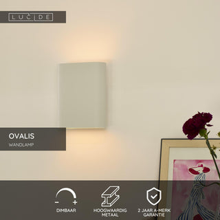 OVALIS - Applique murale - 2xE14 - Blanc