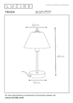 TOUCH - Table lamp - Ø 22 cm - 1xE14 - Matt chrome