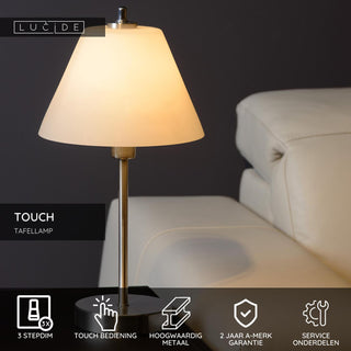 TOUCH - Table lamp - Ø 22 cm - 1xE14 - Matt chrome