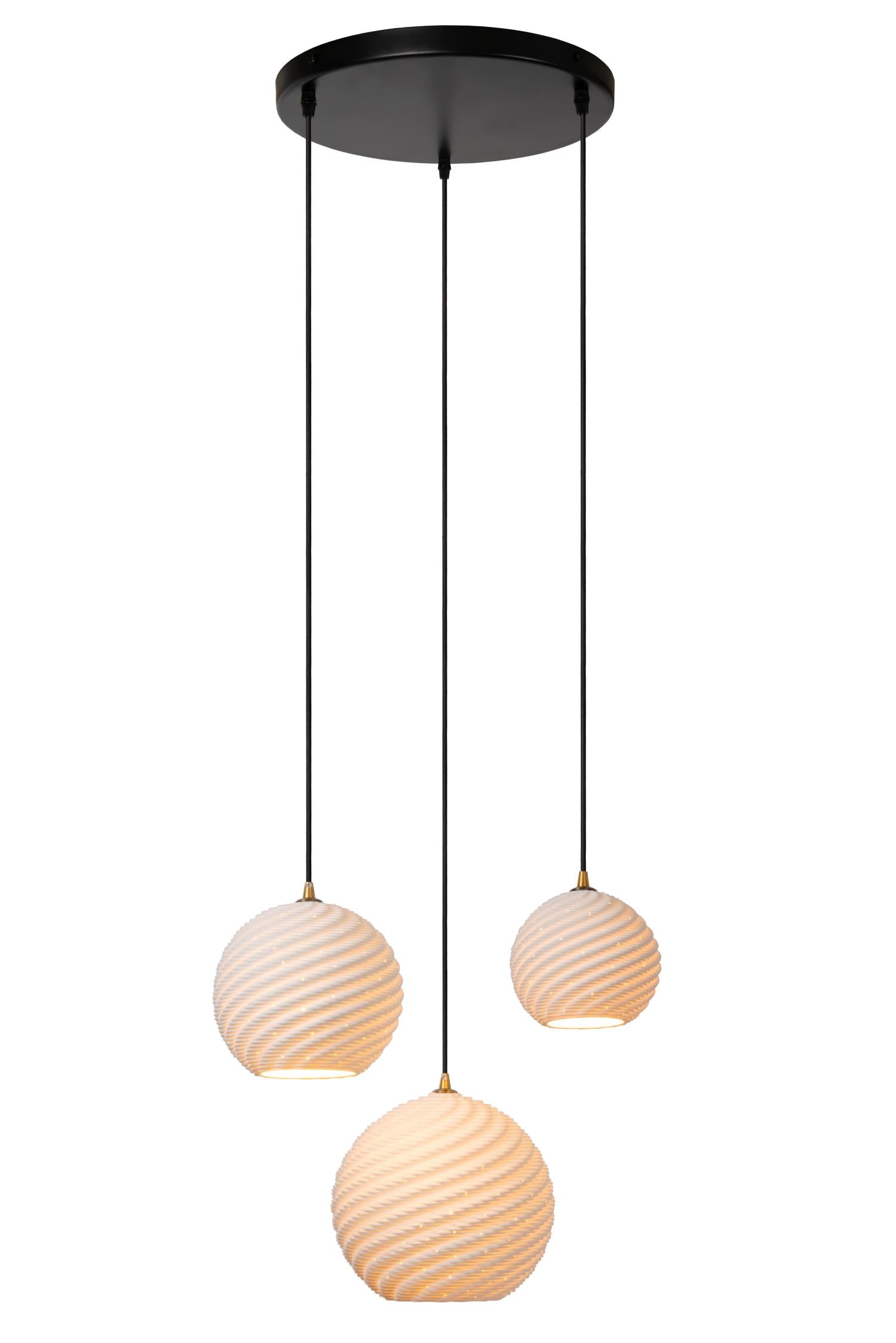 BINA - Suspension - Ø 40 cm - 3xE27 - Blanc