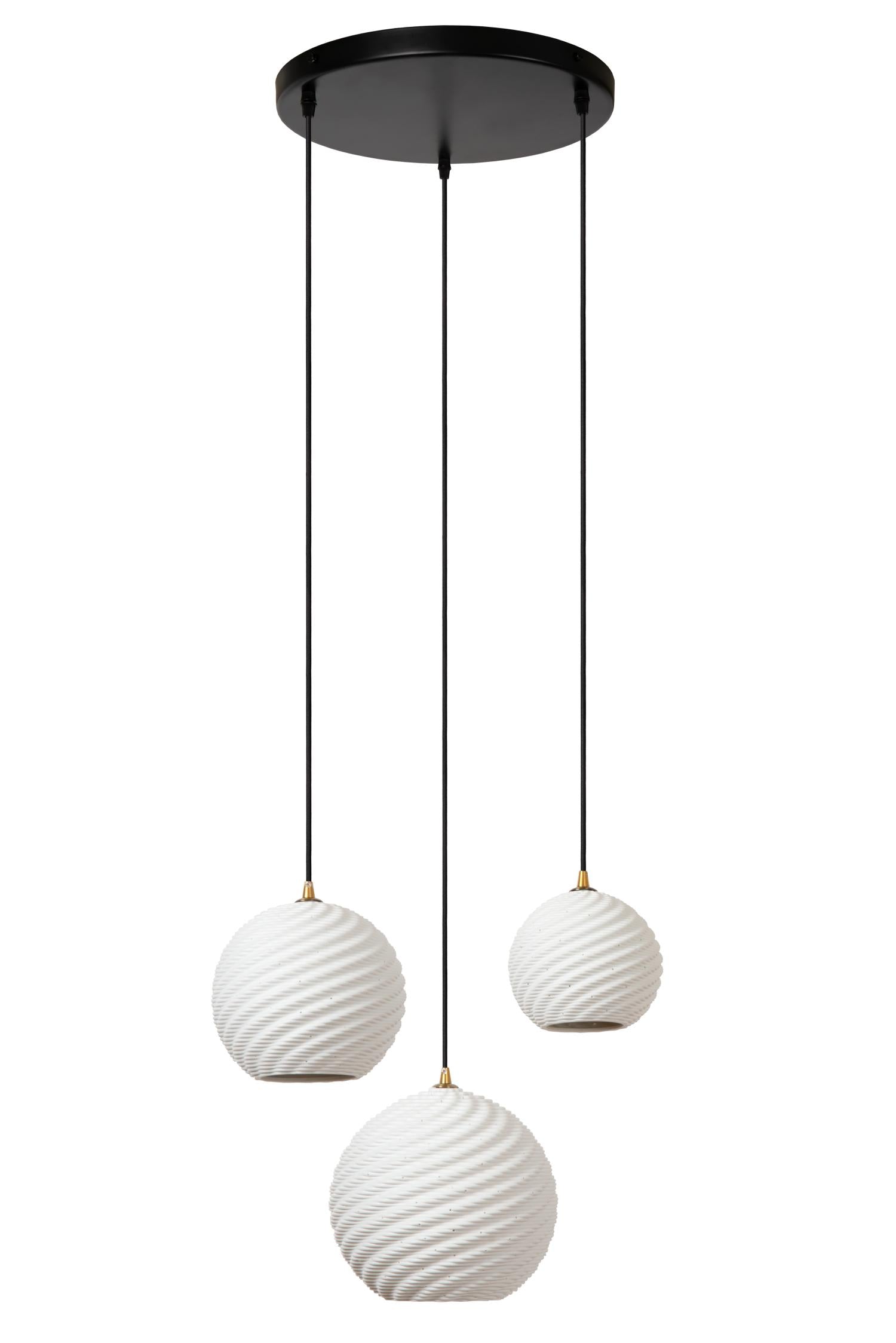 BINA - Suspension - Ø 40 cm - 3xE27 - Blanc
