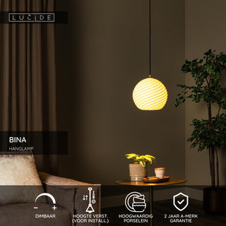 BINA - Suspension - Ø 25 cm - 1xE27 - Blanc