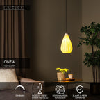 CINZIA - Hanglamp - Ø 18,3 cm - 1xE27 - Wit