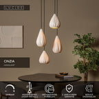 CINZIA - Suspension - Ø 55,5 cm - 4xE27 - Blanc