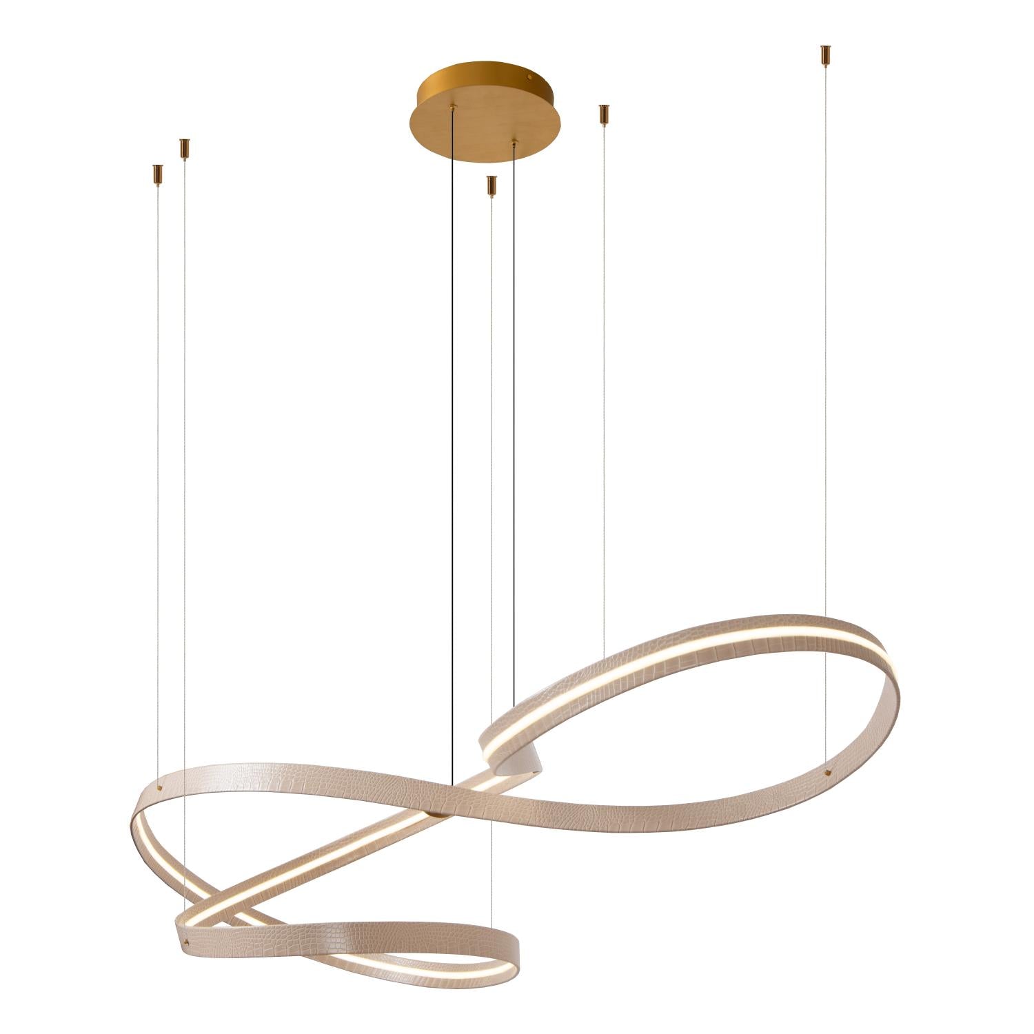SLALOM - Hanglamp - LED Dimb. - CCT - 1x80W 2200K/4000K - Beige