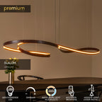 SLALOM - Suspension - LED Dimmable - CCT - 1x80W 2200K/4000K - Café