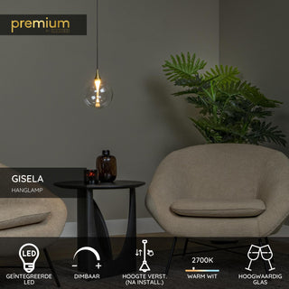 GISELA - Suspension - Ø 16 cm - LED Dimmable - 1x5W 2700K - Transparent