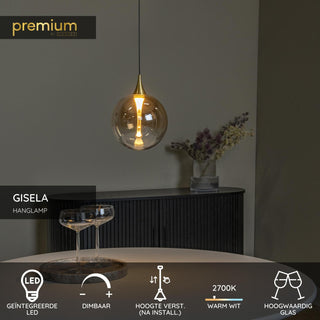 GISELA - Pendant light - Ø 16 cm - LED Dimmable - 1x5W 2700K - Amber