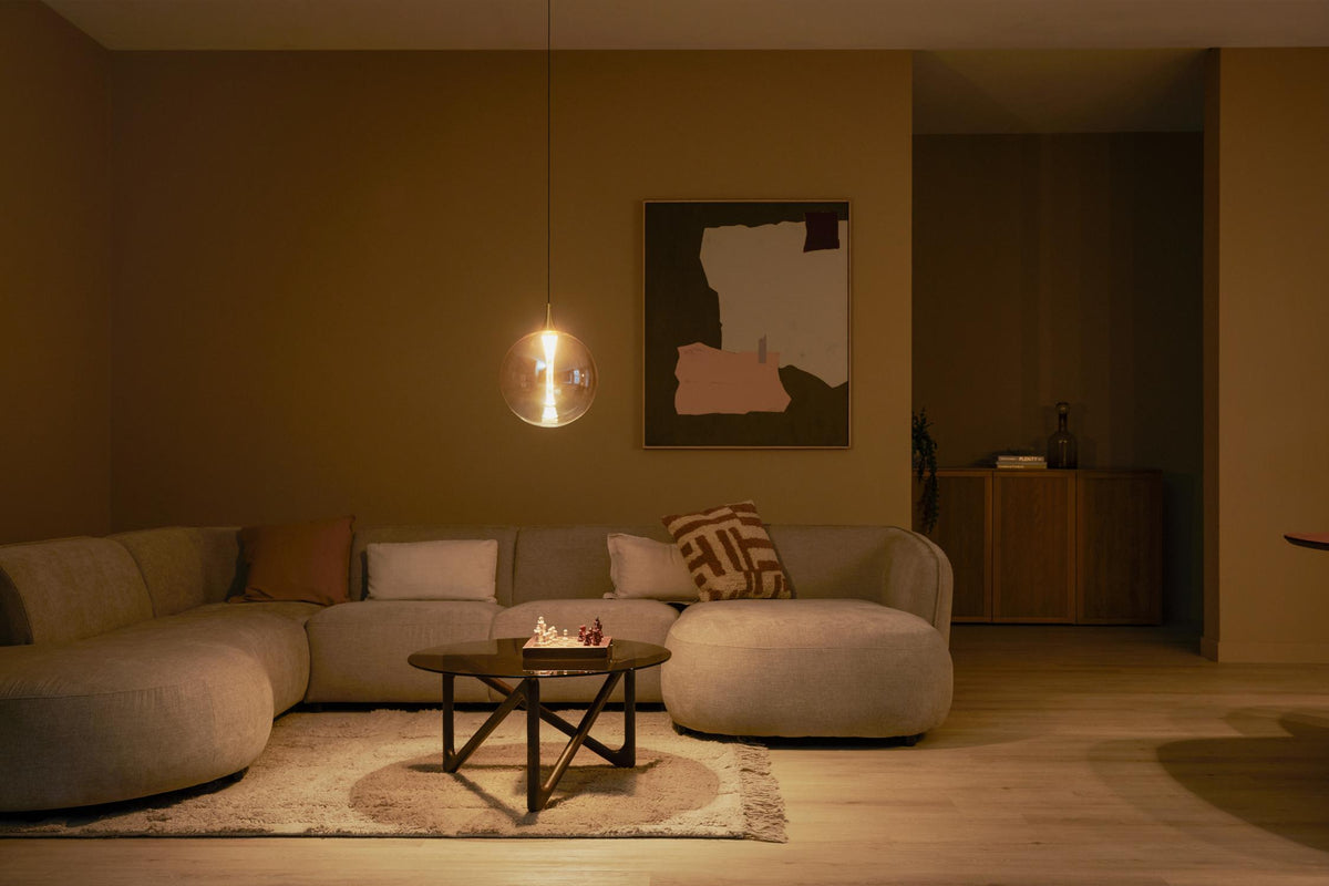 Lucide Premium - GISELA - Hanglamp - Ø 30 cm - LED Dimb. - 1x9,4W 2700K - Amber - IP20
