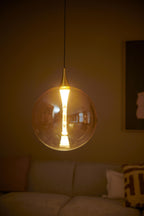 Lucide Premium - GISELA - Hanglamp - Ø 30 cm - LED Dimb. - 1x9,4W 2700K - Amber - IP20