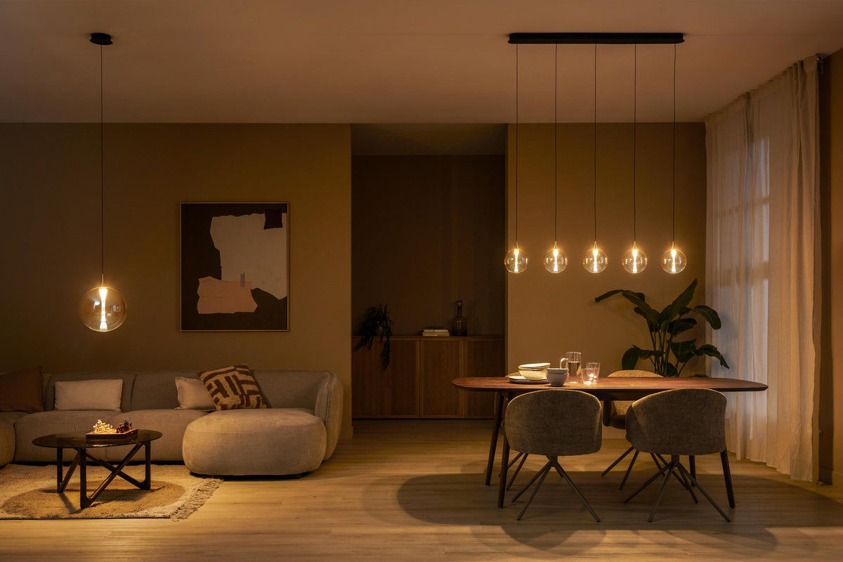 Lucide Premium - GISELA - Hanglamp - Ø 30 cm - LED Dimb. - 1x9,4W 2700K - Amber - IP20
