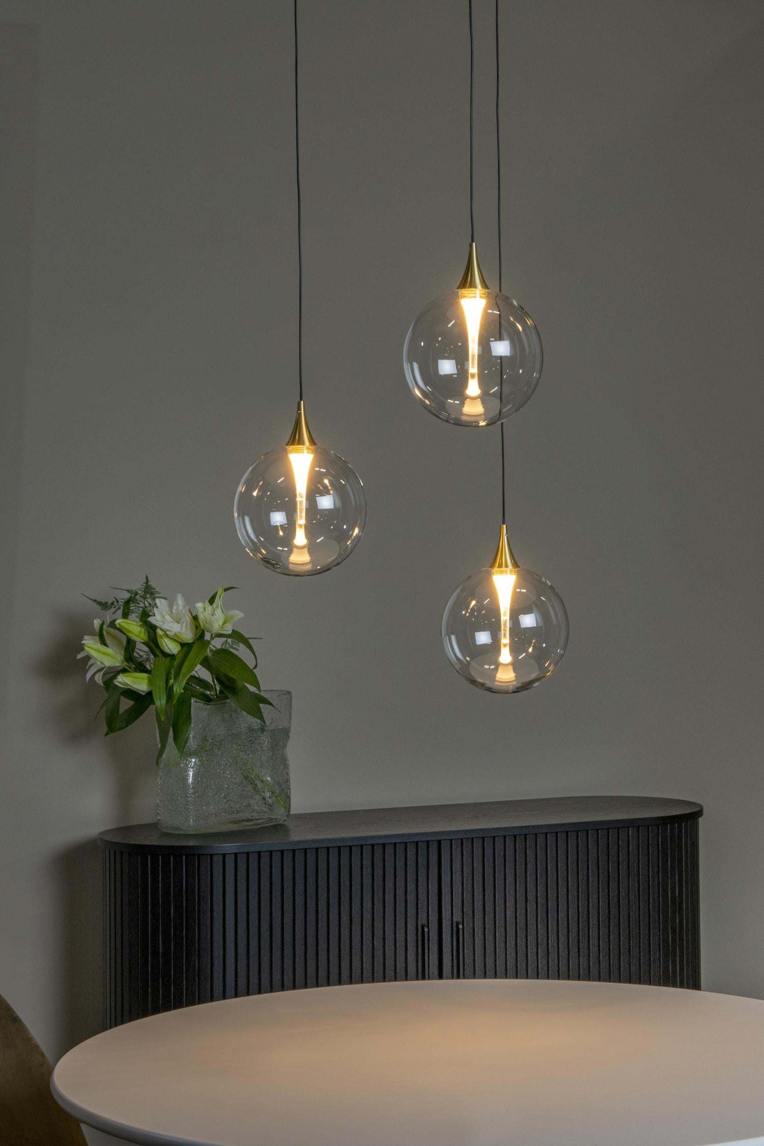 GISELA - Hanglamp - Ø 36 cm - LED Dimb. - 3x4,3W 2700K - Transparant
