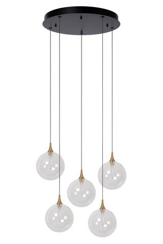 GISELA - Pendant light - Ø 48 cm - LED Dimmable - 5x3,8W 2700K - Transparent