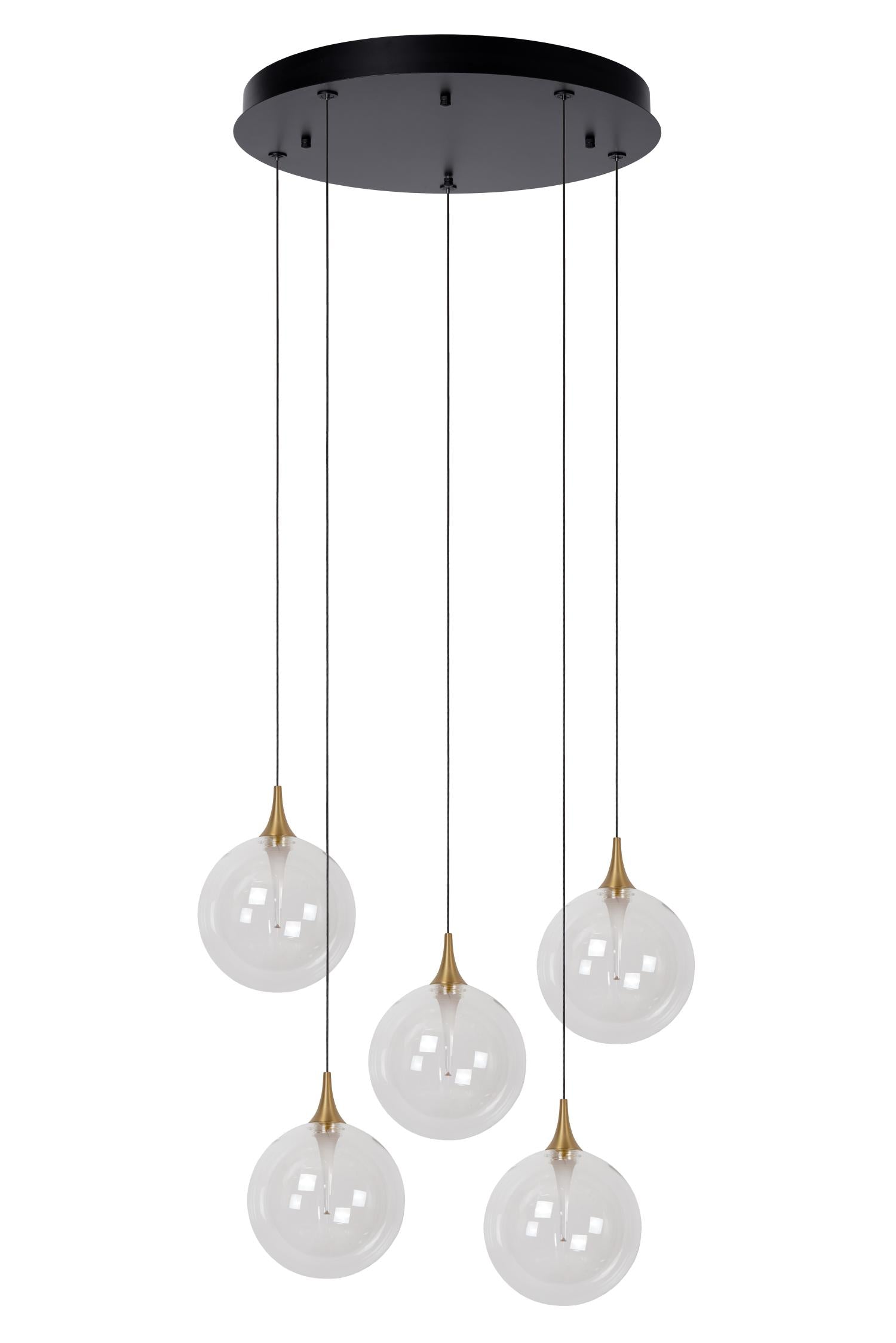GISELA - Pendant light - Ø 48 cm - LED Dimmable - 5x3,8W 2700K - Transparent