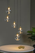 GISELA - Pendant light - Ø 48 cm - LED Dimmable - 5x3,8W 2700K - Transparent
