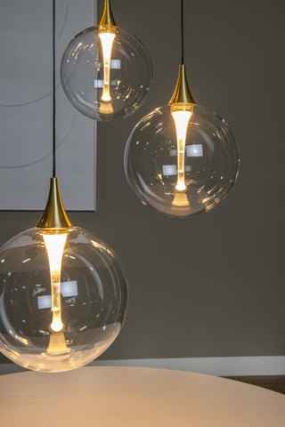 GISELA - Pendant light - Ø 48 cm - LED Dimmable - 5x3,8W 2700K - Transparent