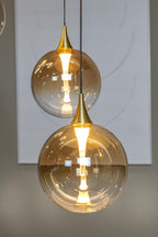 GISELA - Pendant light - Ø 48 cm - LED Dimmable - 5x3,8W 2700K - Amber