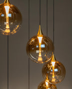 GISELA - Pendant light - Ø 48 cm - LED Dimmable - 5x3,8W 2700K - Amber