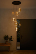 Lucide Premium - GISELA - Hanglamp - Ø 84 cm - LED Dimb. - 2700K - Met vervangbare LED-module - Amber - IP20