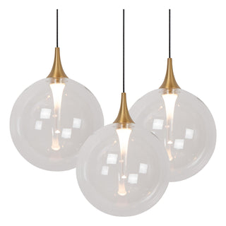 GISELA - Hanglamp - Ø 61 cm - LED Dimb. - 12x3,5W 2700K - Geschikt voor vide en hoge plafonds - Transparant