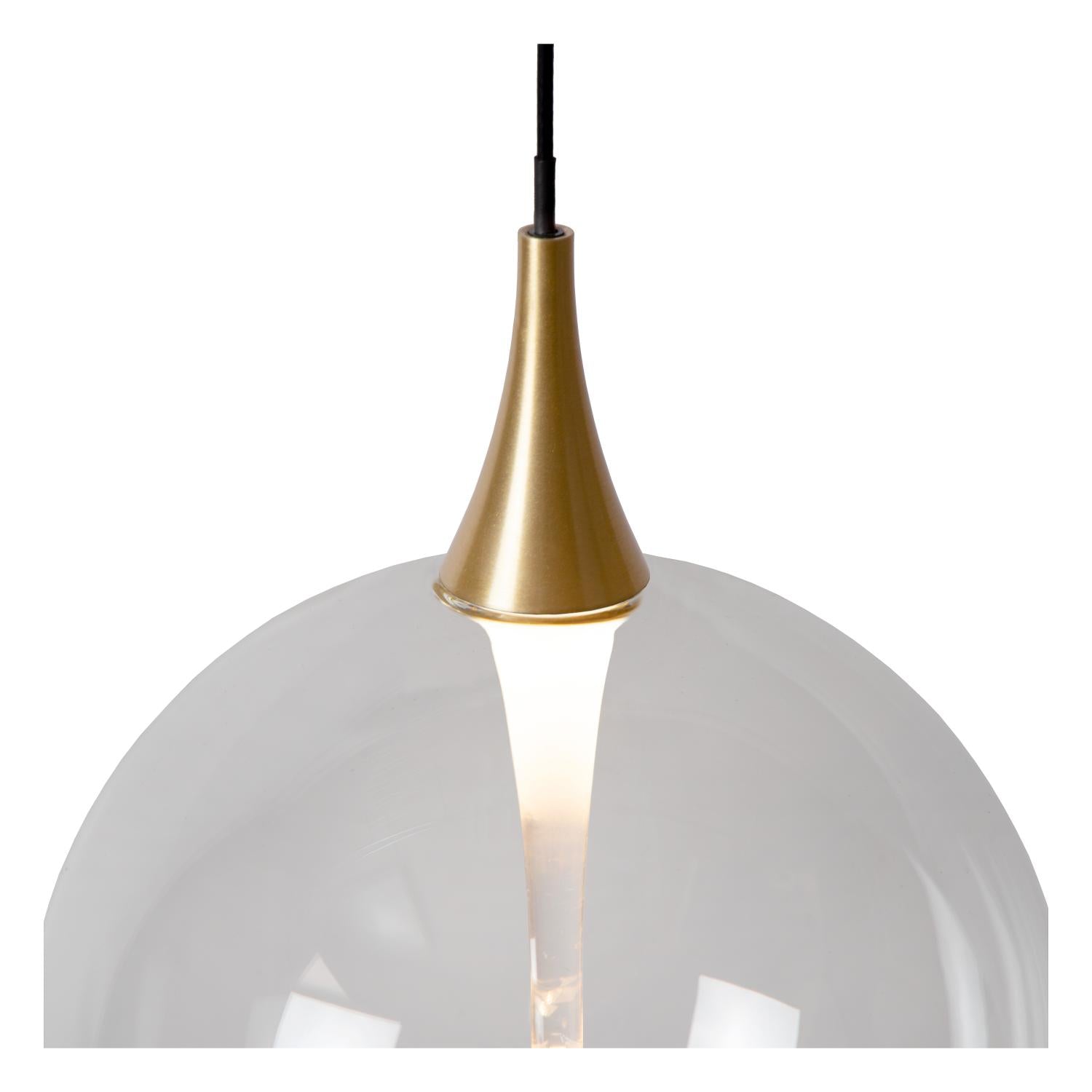 GISELA - Hanglamp - Ø 61 cm - LED Dimb. - 12x3,5W 2700K - Geschikt voor vide en hoge plafonds - Transparant