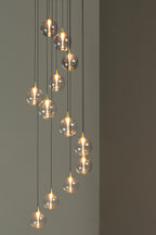 GISELA - Hanglamp - Ø 61 cm - LED Dimb. - 12x3,5W 2700K - Geschikt voor vide en hoge plafonds - Transparant