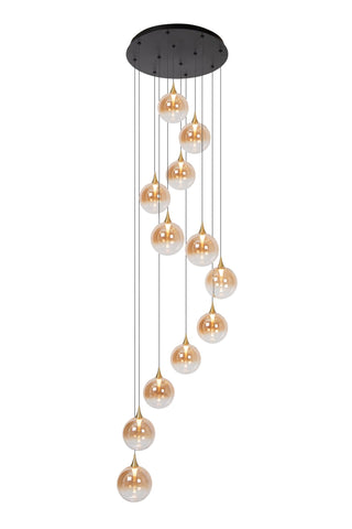 GISELA - Pendant light - Ø 61 cm - LED Dimmable - 12x3,5W 2700K - Suitable for voids and high ceilings - Amber