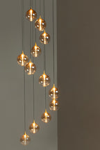 GISELA - Pendant light - Ø 61 cm - LED Dimmable - 12x3,5W 2700K - Suitable for voids and high ceilings - Amber