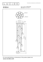 GISELA - Pendant light - Ø 61 cm - LED Dimmable - 12x3,5W 2700K - Suitable for voids and high ceilings - Amber