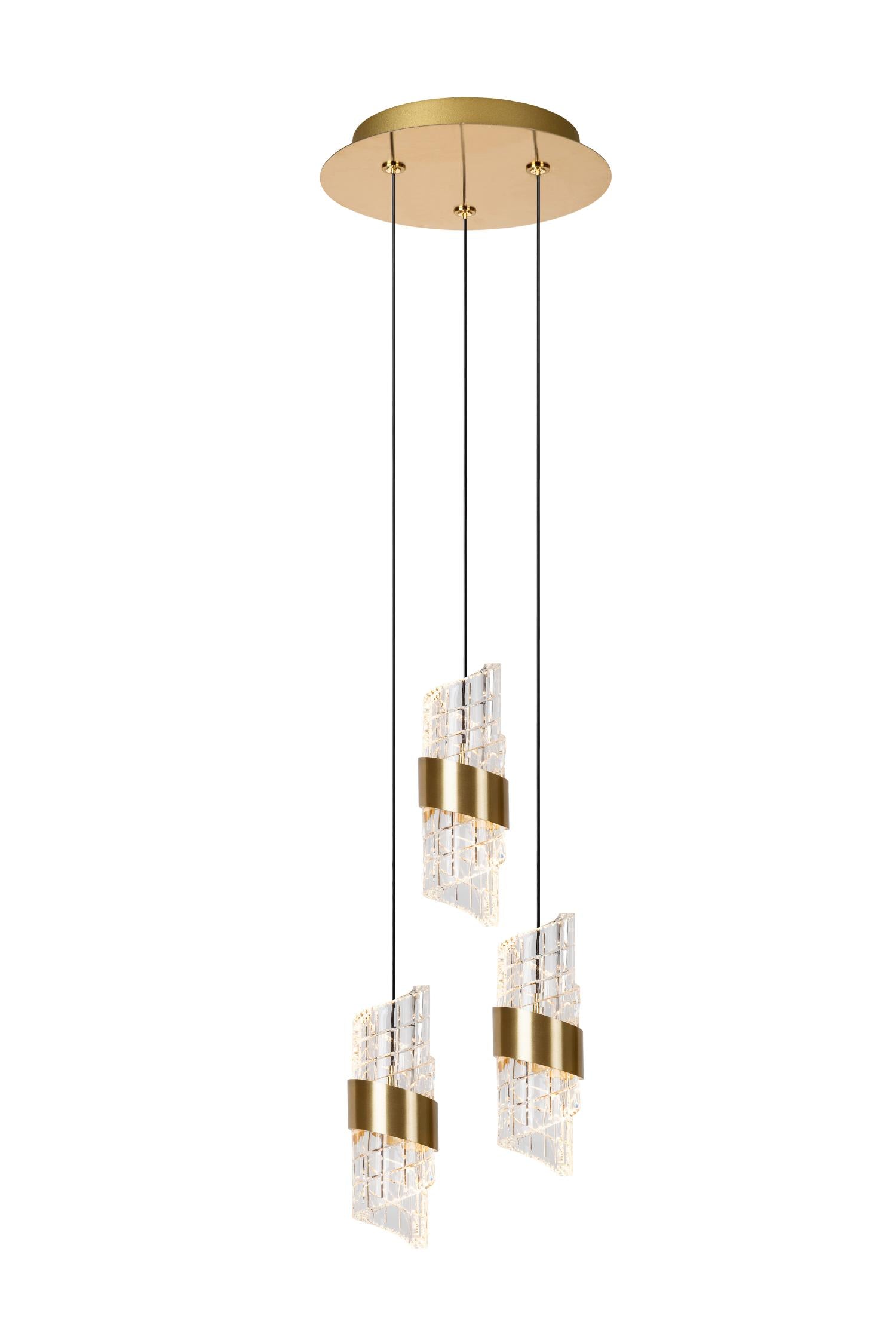 KLIGANDE - Pendant light - Ø 25 cm - LED Dimmable - 3x8W 2700K - Matt Gold / Brass