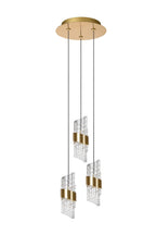 KLIGANDE - Pendant light - Ø 25 cm - LED Dimmable - 3x8W 2700K - Matt Gold / Brass