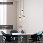 KLIGANDE - Pendant light - Ø 25 cm - LED Dimmable - 3x8W 2700K - Matt Gold / Brass