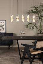 KLIGANDE - Hanglamp - LED Dimb. - 5x7,8W 2700K - Mat Goud / Messing
