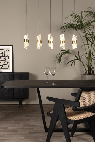 KLIGANDE - Hanglamp - LED Dimb. - 5x7,8W 2700K - Mat Goud / Messing
