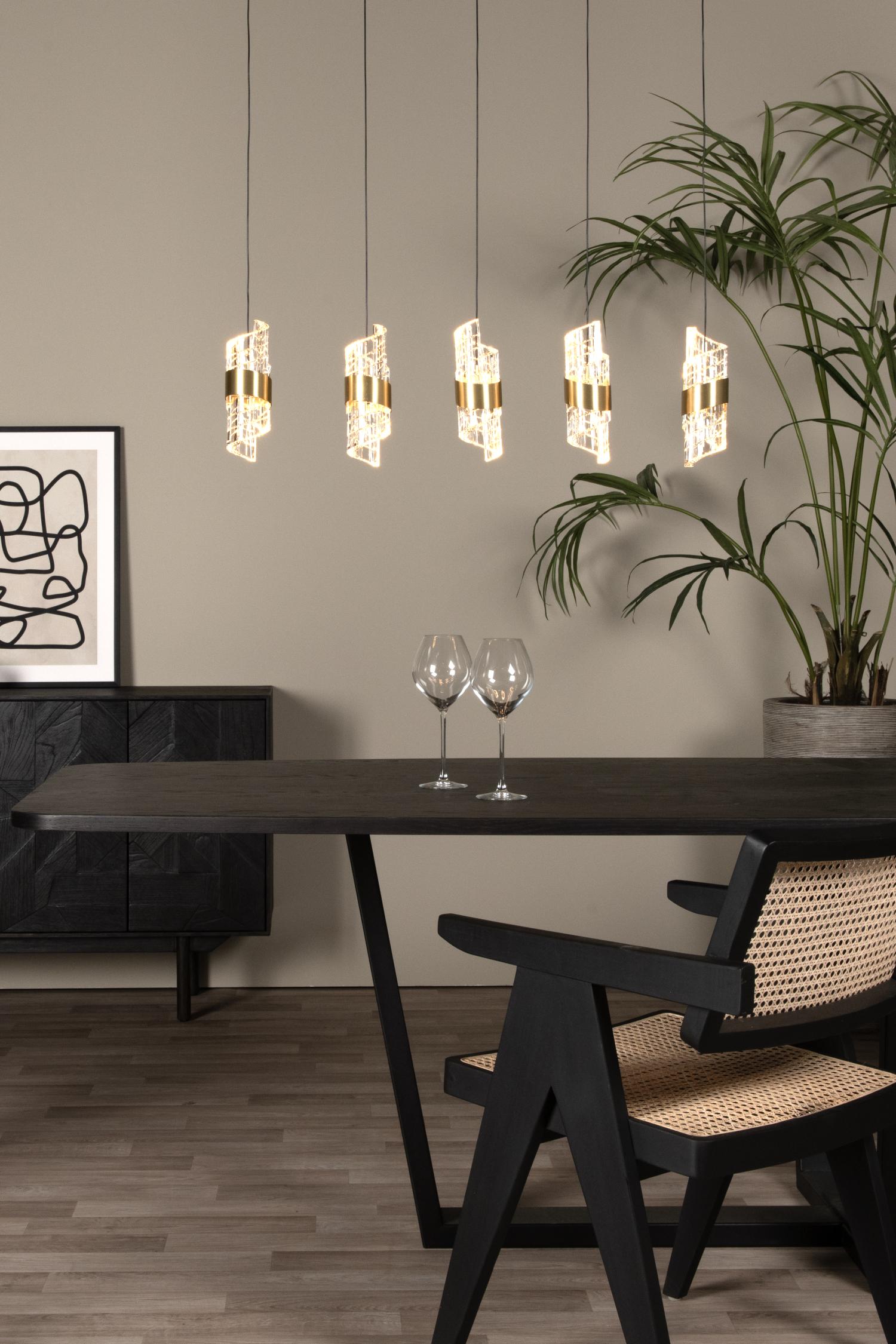 KLIGANDE - Hanglamp - LED Dimb. - 5x7,8W 2700K - Mat Goud / Messing