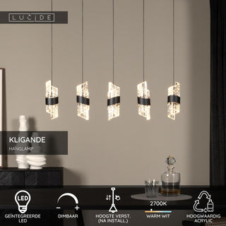 KLIGANDE - Suspension - LED Var. - 5x7,8W 2700K - Noir