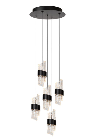KLIGANDE - Pendant light - Ø 30 cm - LED Dimmable - 5x8W 2700K - Black