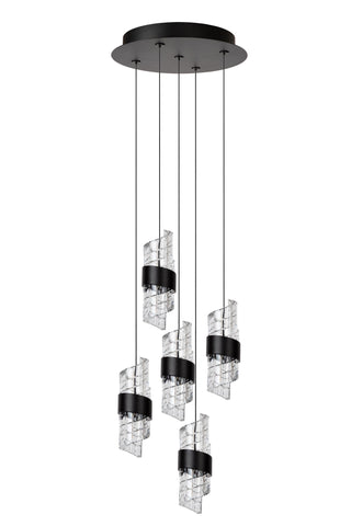 KLIGANDE - Pendant light - Ø 30 cm - LED Dimmable - 5x8W 2700K - Black