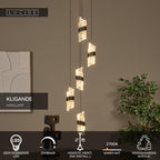 KLIGANDE - Pendant light - Ø 30 cm - LED Dimmable - 5x8W 2700K - Black